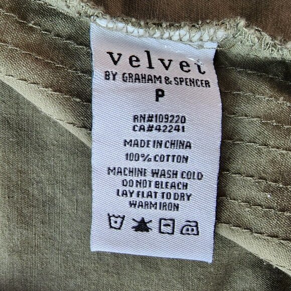 Lily Aldridge for Velvet By Graham & Spence Army Green Zipper Jacket Womens PXS - Picture 6 of 7